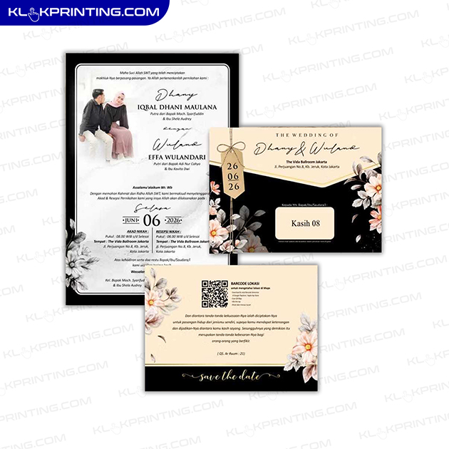 Kartu Undangan A4 2sisi + Lipat