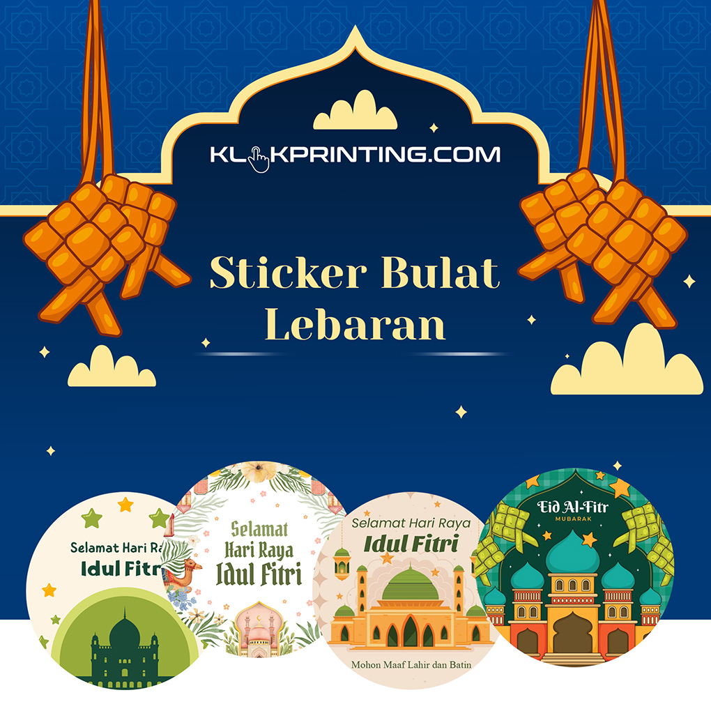 Stiker Bulat Lebaran